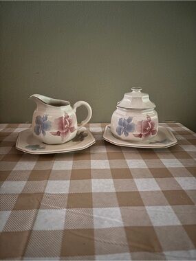 Vintage Mikasa Creamer & Sugar Set